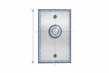Camden CM-9080 7/8" Vandal Resistant Push / Exit Switch, DPDT Momentary, Brushed Aluminum Faceplate