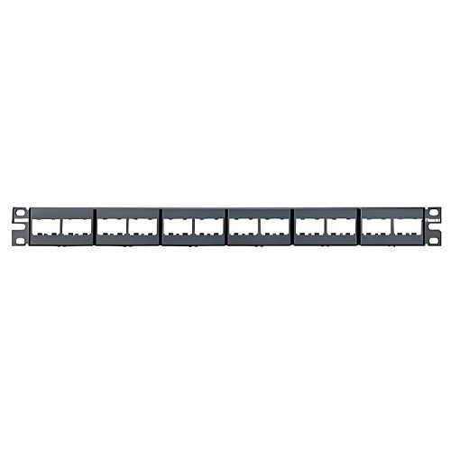 CPP24WBLY Mini-Com 24-Port Patch Panel, 1RU, Black