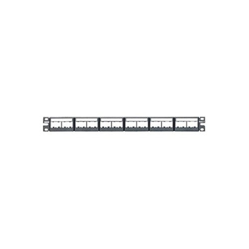 CPPL24WBLY Mini-Com 24-Port Modular Patch Panel, 1RU, Black
