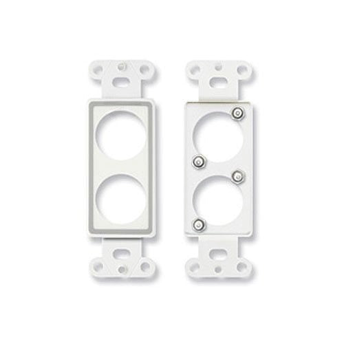 RDL D-D2 Double Plate for Standard and Specialty Connectors, White