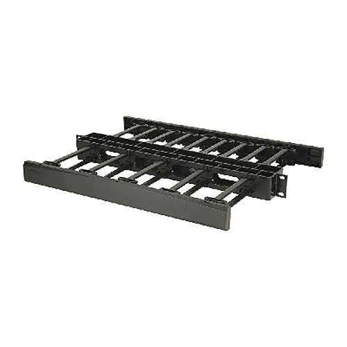 DHMC1RU 1U Double-Sided Horizontal Cable Manager, Black