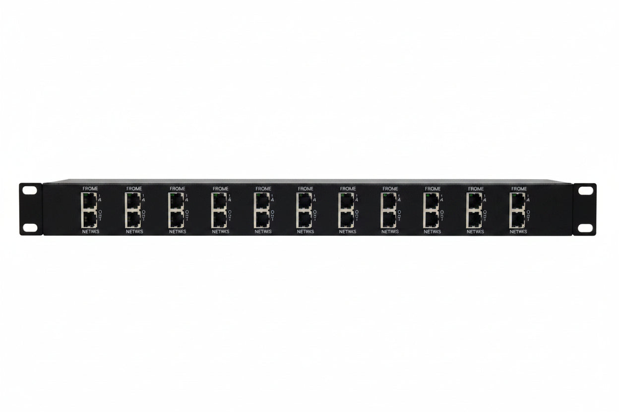 DITEK DTK-RM12NETS Rack Mount NeTwork Surge Protector, 12-channel, Upgradeable, 1U RMS