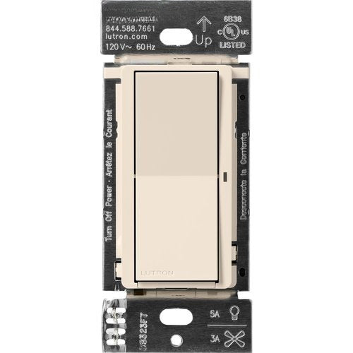Lutron DVRF-5NS-LA Claro Smart Switch for Caseta, 5A LED 3A Fan On/Off