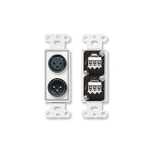 RDL D-XLR2 XLR 3-Pin Female and 3-Pin Male on Decora Wall Plate DXLR2