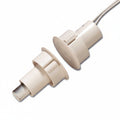 Edwards Signaling 1076CD-N Recessed Steel Door Magnetic Contact with Wire Leads, 3/8" Gap Size, DPDT, 3/4" Diameter, White