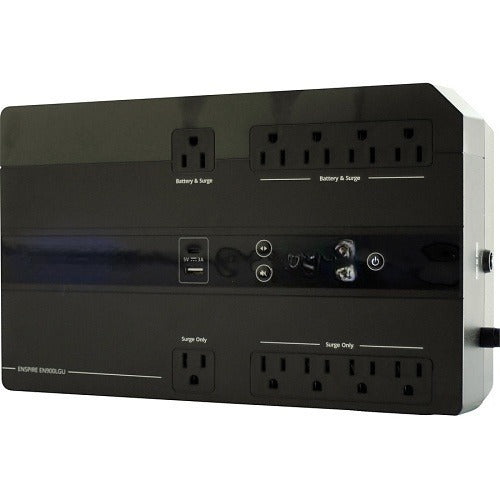 Minuteman EN900LGU Enspire Series Standby UPS 900VA 5-Battery and 5-Surge LCD USB Chargers