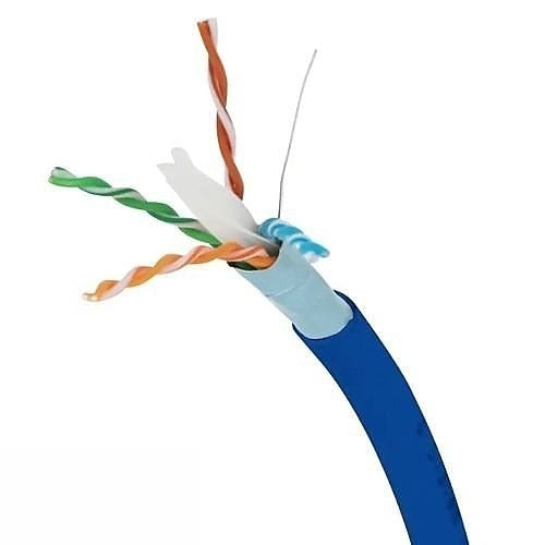 F6A650-004-RBL4 Cat6A FTP Shielded Riser Cable, 4-Pair, 650 MHz, Blue