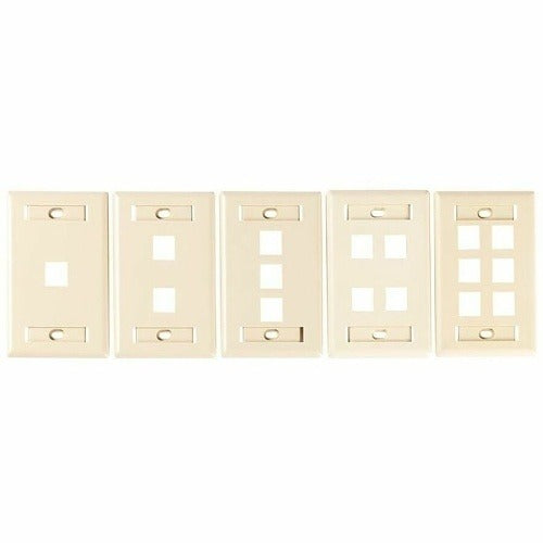 FPSK0200 2-Port Single-Gang Keystone Commercial Network Faceplate for KMJ Jacks
