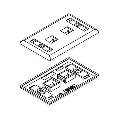 FPSK0201 2-Port Keystone Commercial Wall Plate for KMJ Jacks