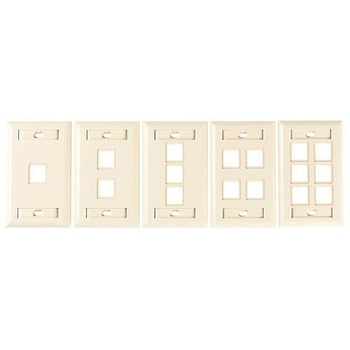 FPSR0200 2-Port Single-Gang Recessed Commercial Faceplate for UMJ Jacks, Ivory