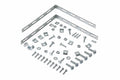 Eaton Tripp Lite 90 DEGREE KIT B-Line Series Flextray Electro-Galvanized Accessory Kit, Steel