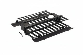Eaton Tripp Lite SB87019D2FB RCM+ Steel Rack Mounted Horizontal Cable Manager with Cover and Plastic Fingers, Double-Sided, 2U, Black