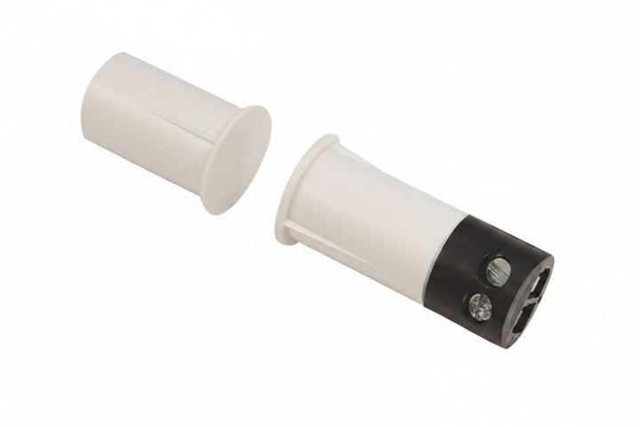 20RS-T-W 20RS-T Series 3/8" Short Press Fit Recessed Switch Set, 0.93" Length, 1/2" Standard Gap, 10W, 200VDC, 0.50 Amp, Closed Loop, N/O, A, White
