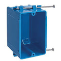 B118A Carlon 2-7/8" Depth Polycarbonate Outlet Box, 1-Gang, Non-Metallic, 100-Pack, Blue