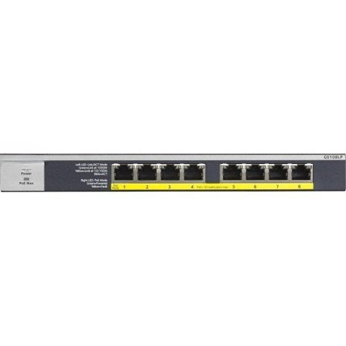 Netgear GS108LP 8-Port Gigabit Ethernet PoE+ Unmanaged Switch with FlexPoE (60W)