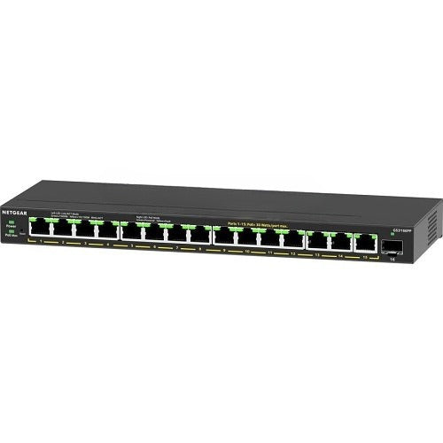 Netgear GS316EPP 16-Port High-Power PoE+ Gigabit Ethernet Plus Switch with SFP port, 231W