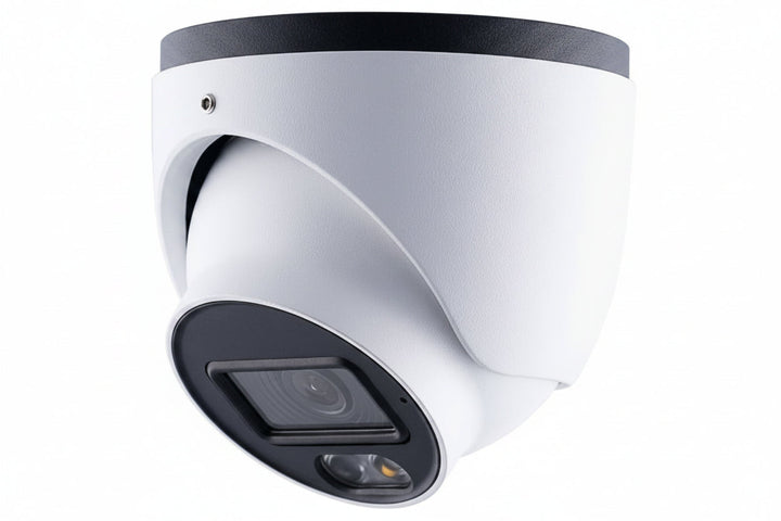 GV-GEBN4800-2F 4MP Eyeball Dome IP Camera, H.265 Full Color AI-ISP Warm LED WDR Pro, 2.8mm Fixed Lens