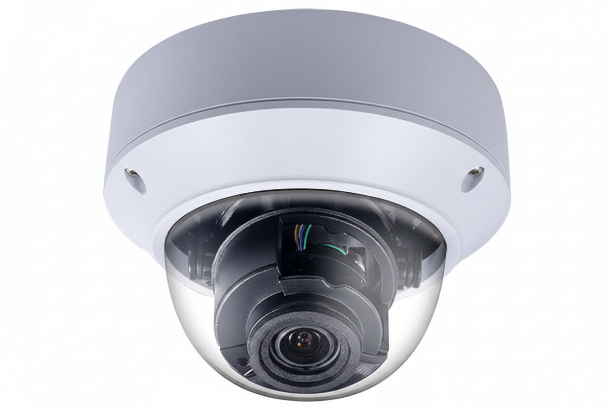 GV-TVD4810 AI 4MP Super Low Lux WDR Pro IR Vandal Proof IP Dome Camera, 2.7-13.5mm, White