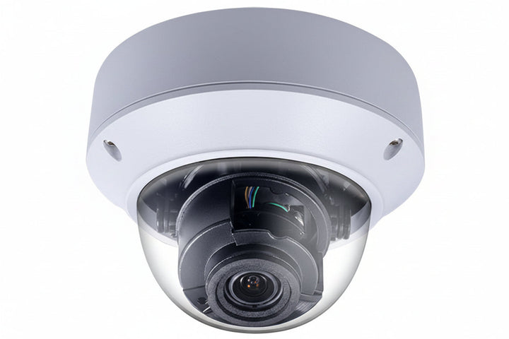 GV-TVD4810 AI 4MP Super Low Lux WDR Pro IR Vandal Proof IP Dome Camera, 2.7-13.5mm, White