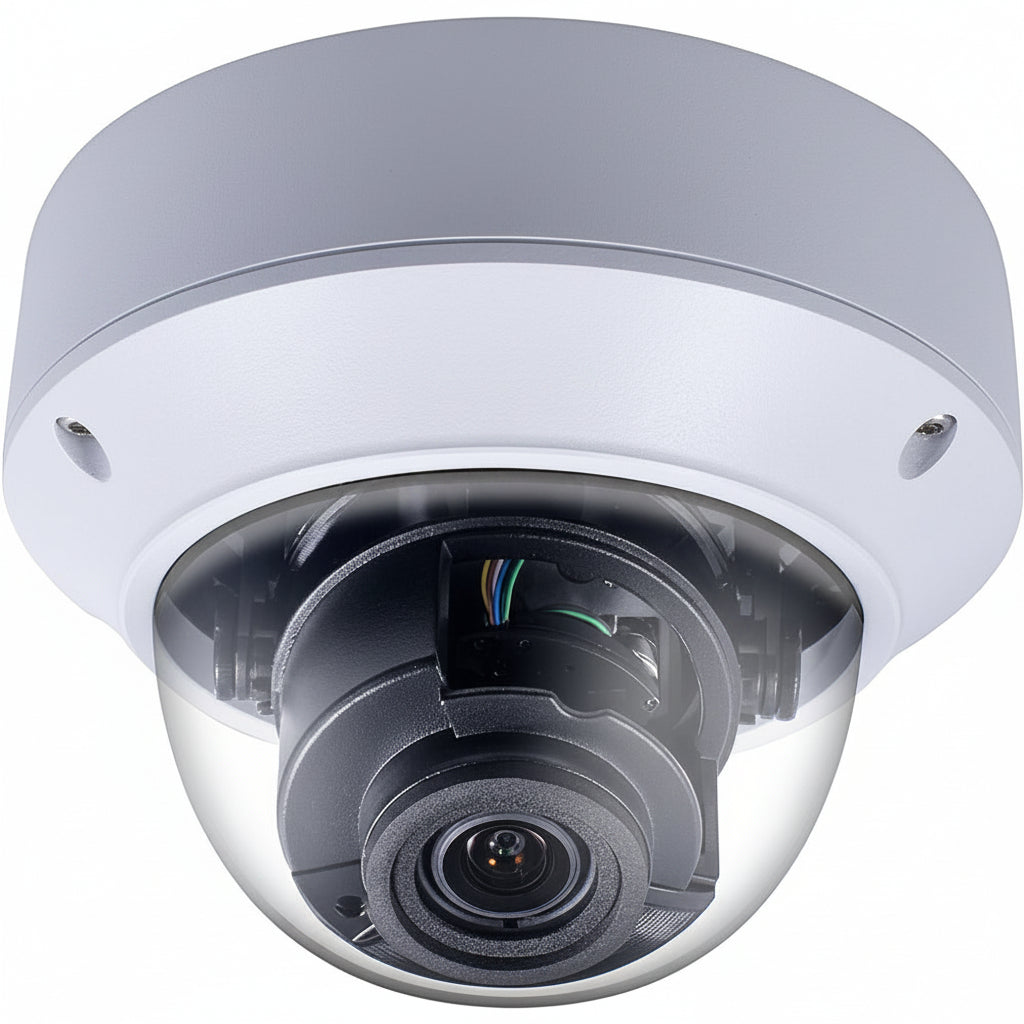 GV-TVD8810 8MP AI H.265 Super Low Lux WDR Pro IR Vandal Proof IP Dome Camera, 2.8-12mm Motorized Lens, White