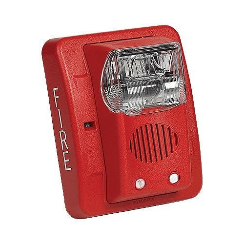24V DC Horn Strobe Alarm, 177 Candela Low Profile Evacuation Signal HS24-177W