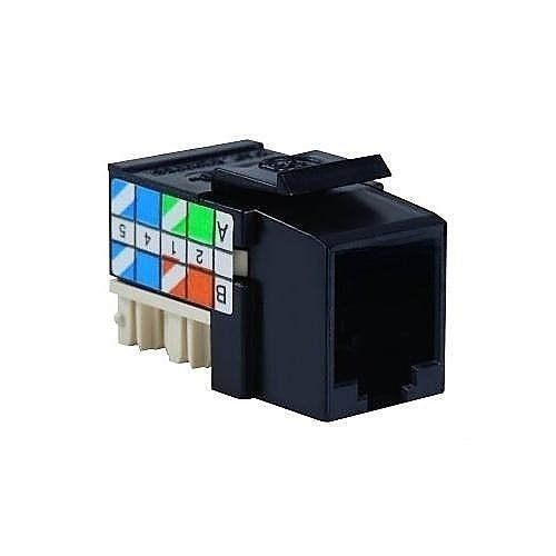 K6A08 Cat6A UTP RJ45 Keystone Network Jack, Orange