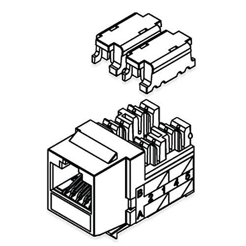 OCC KMJA5E08 Cat5e RJ45 Keystone Jack with 110 IDC, Universal T568A/B Wiring