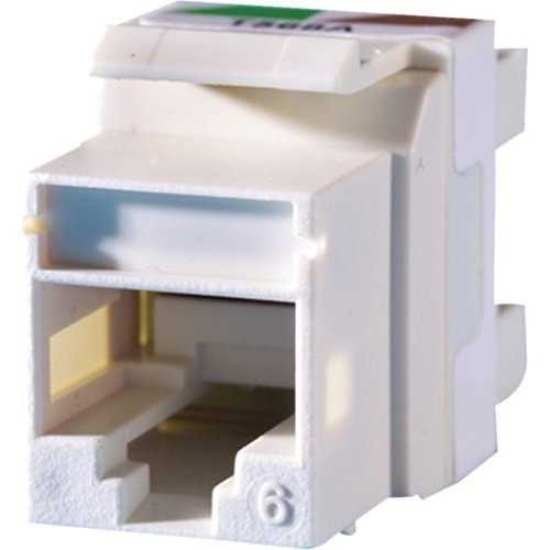 KS6A-88 Cat6 RJ45 Keystone Network Jack, Cloud White