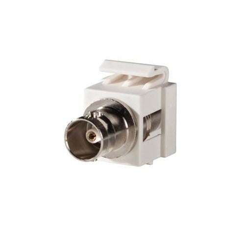 KSBNC75 75-Ohm BNC Feedthrough Keystone Connector, White