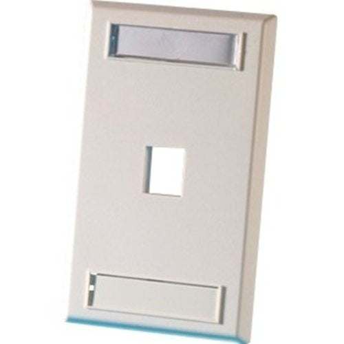KSFP1-88 1-Port Keystone Wall Plate, Cloud White