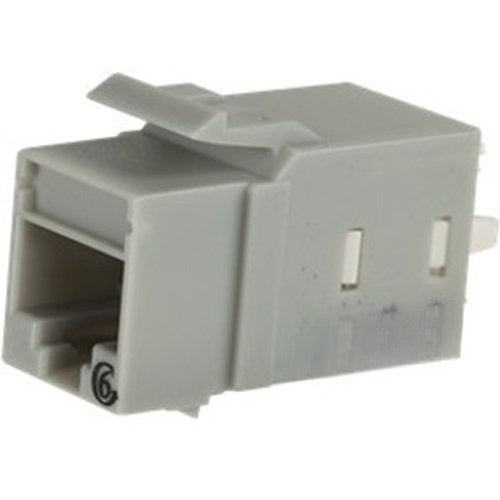 KT2J6-78 Cat6 RJ45 Keystone Network Jack with Lacing Cap, Gray