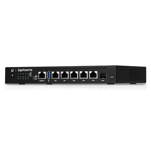 ER-6P Fanless 6-Port Router with 1 GHz MIPS64 Processor, 5 Gigabit RJ45 + 1 SFP