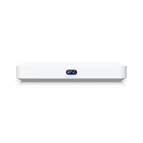 Ubiquiti UCG-FIBER Desktop 10G Cloud Gateway with integrated 4-Port 2.5 GbE Switch, NVR Storage, UniFi Support