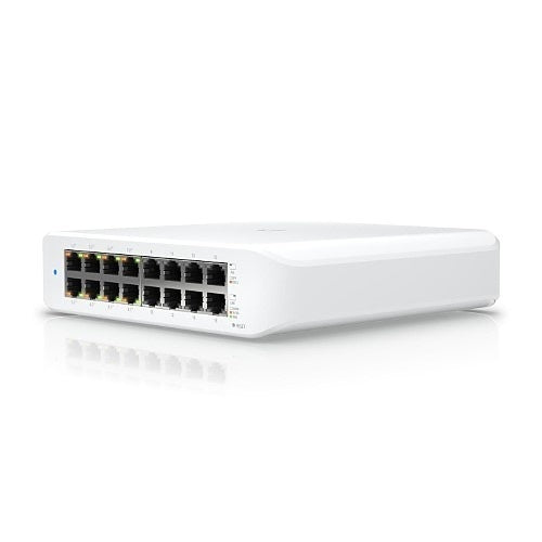 USW-LITE-16-POE 16-Port Lite 8 PoE Layer 2 Switch, White