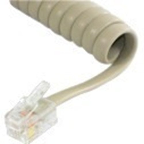 Lynn Electronics L-H4DU-15-CG Conductor Replacement Handset Cord, 4P4C, Charcoal Gray, 15' (4.5m)