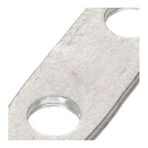 LCD10-10A-L Pan-Lug Tin-Plated Copper Compression Lug, Straight, Two 0.19" Stud Holes, 50-Pack