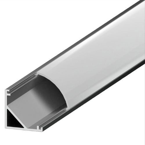 Lutron LU-45S-K LED Tape Light Angled Extrusion 8ft Aluminum Channel Frosted Lens