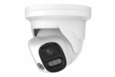 Luminys N5P-8DA2 2 x 4MP LumiDeterrent IP Turret - 180º Stitched Image, IR & White-Light LEDs,