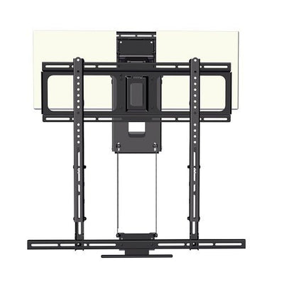 MantelMount MM720 Pro Series Pull Down TV Mount, 80-Degrees Extended Swivel with Included Adapter, 9-Degrees Tilt, Black Matte