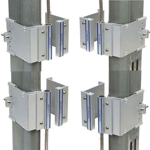 Nascom N505AUTMC/STDD Overhead Door Rail 3" Mount Double Pole Double Throw Magnet/Switch Set with 24" Armored Cable, Silver