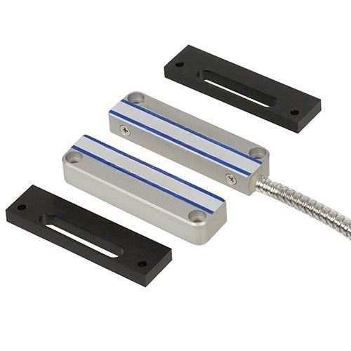 Nascom N707AU/ST UL2 High Security BMS Contact and Standard Magnet Set with 24" Armored Cable, Silver