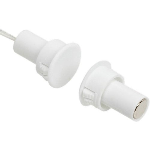 Nascom N78W/STDD Recessed 1" Wide Gap Standard Door Contact, Double Pole Double Throw, Switch/Magnet Set, White