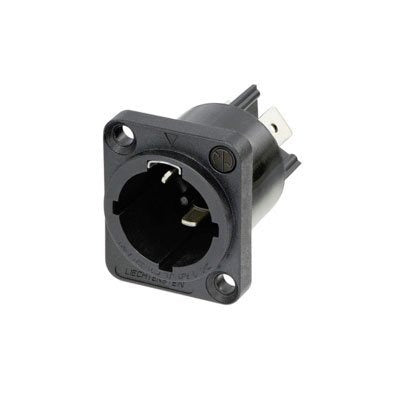 NEUTRIK NAC3MPX-TOP powerCON TRUE1 TOP Appliance Inlet Connector, 1/4" Flat Tab Terminals