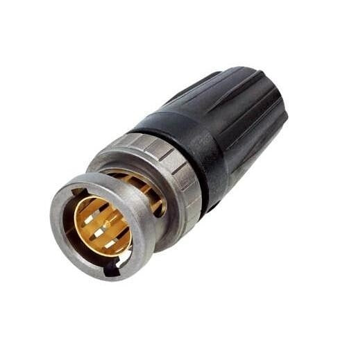 Neutrik NBNC75BLP9X RearTWIST UHD BNC Connector, Male, 75 Ohms