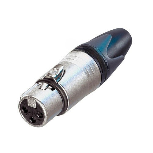 NEUTRIK NC3FXX-D XX Series 3-Pole Female Cable Connector, Silver Contacts, Nickel Housing