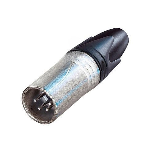 NEUTRIK NC4MXX 4-Pole Male Cable Connector, Silver Contacts, Nickel Housing