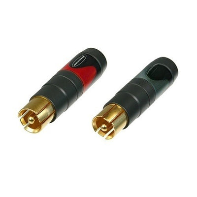 2N Neutrik NF2C-B/2 Professional RCA Plugs Gold-Plated Connectors