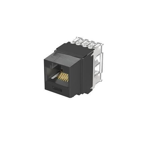 NK6X88MBL NetKey Cat6A Punchdown Network Jack, Black