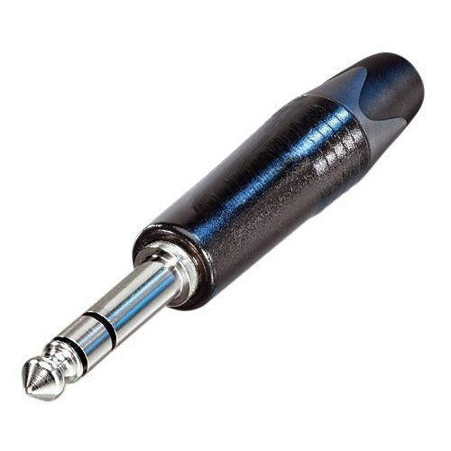 NEUTRIK NP3X-BAG 3-Pole 1/4" Professional Phone Plug, Nickel Contacts, Black Shell