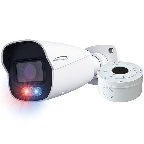 Speco O4BDD1M 4MP IP Bullet Camera Motorized Lens AI Audio Visual Deterrent